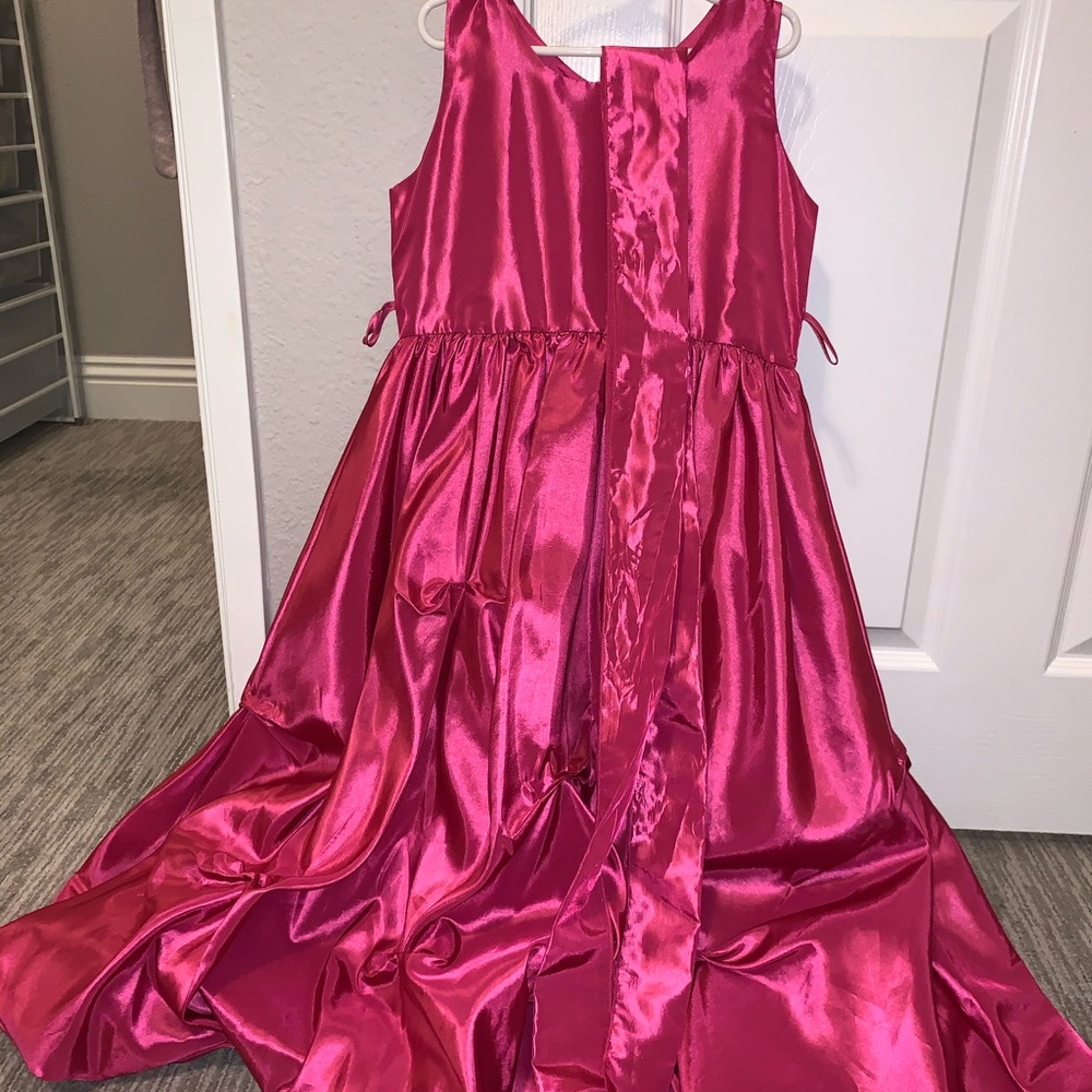 Pink purple girls bridesmaid dress age 10